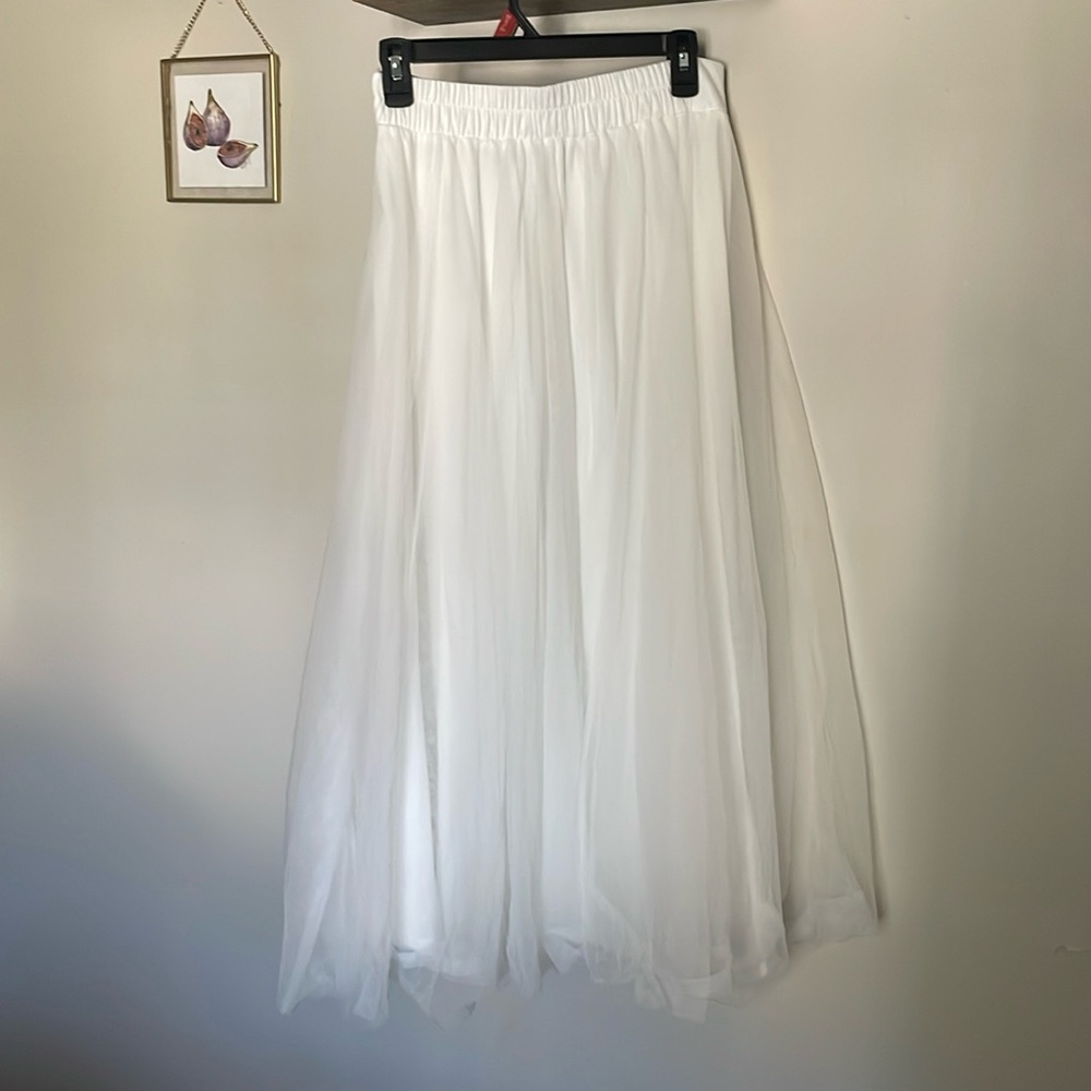 White Tulle Maxi Skirt 🤍